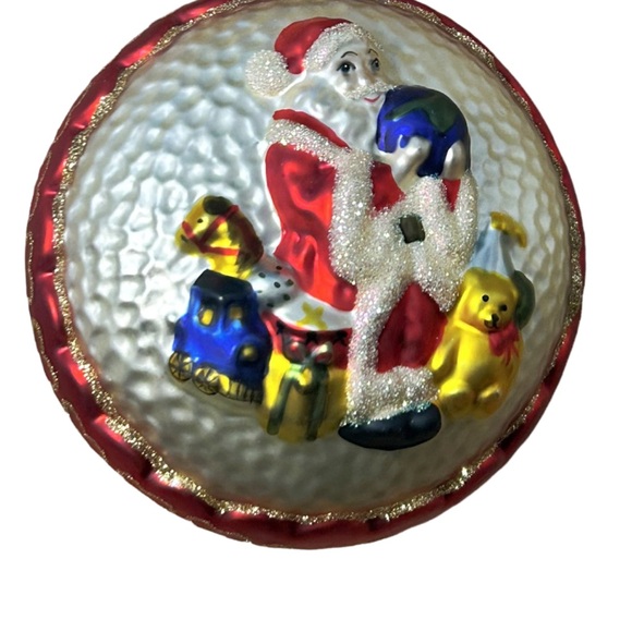 Waterford Hand-Painted Santa Glass Ornament - Picture 2 of 3
